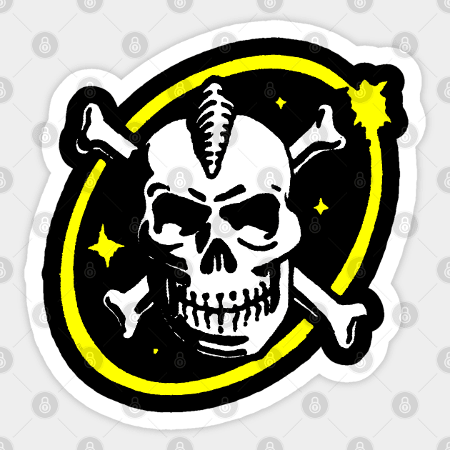 Captain Zargon Space Pirate Logo Sticker by Out of Memory